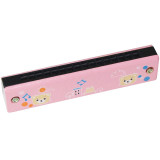 Double Row 16 Hole Harmonica Musical Instruments Children's Wooden Painted