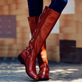Women Sexy Plus Size Comfort Zipper Boots