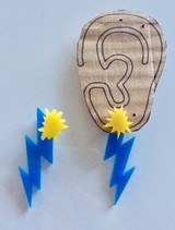 Zig Zag Pow! Superhero Earring Set for Women