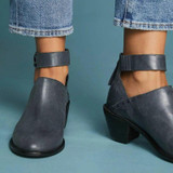 Boots - Women Chunky Heel Zipper Boots
