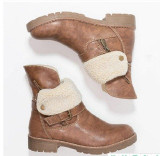 2019 Women Warm Retro Leather Martin Ankle Boots