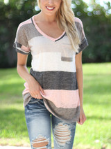 Patch Pocket Striped T-Shirt