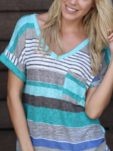 Patch Pocket Striped T-Shirt