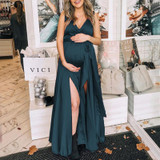 Maternity Sexy V-Neck Sleeveless Beach Dress Maternity Sexy V-Neck Sleeveless Beach Dress