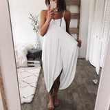 Maternity Plain Spaghetti Strap Asymmetric Dress