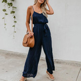 Maternity Plain Sling Strap Loose Jumpsuit