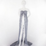 Maternity Off Shoulder Lace Photo Props Gown