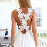 Maternity Lace V-Neck Short Cami Dress