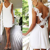 Maternity Lace V-Neck Short Cami Dress