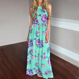 Maternity Floral Print Floor-Length Dress