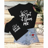Parent-child letter T-shirt
