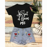 Parent-child letter T-shirt