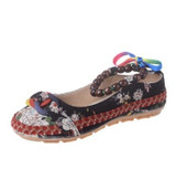 Vintage ethnic embroidery sandals