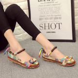 Vintage ethnic embroidery sandals