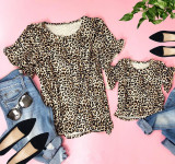 Parent-child leopard t-shirt
