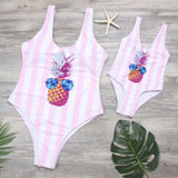 Parent-child pineapple print swimsuit