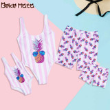 Parent-child pineapple print swimsuit