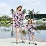 Mother Daughter Bohemian Beach Floral Beach Dress