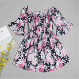 Mother Daughter Bohemian Beach Floral Beach Dress