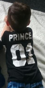 Print King Queen07 Parent-Child Cotton Short Sleeved T-shirt