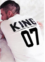 Print King Queen07 Parent-Child Cotton Short Sleeved T-shirt