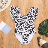 Parent-child leopard swimsuit