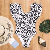 Parent-child leopard swimsuit
