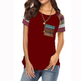 Colorful striped print long t-shirt