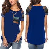 Colorful striped print long t-shirt