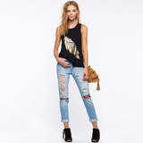Sexy Slim Sleeveless Black T-Shirt