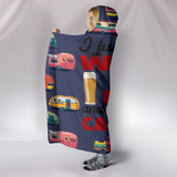 Beer & Caravan Hooded Blanket - Dark Blue