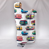 Caravan Hooded Blanket - White