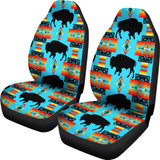Seven Tribes Buffalo Turquoise Set of 2 Car Seat Covers