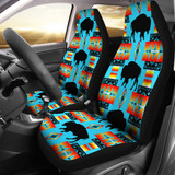 Seven Tribes Buffalo Turquoise Set of 2 Car Seat Covers