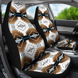 Cofitichequi White Set of 2 Car Seat Covers