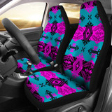 Sovereign Nation Teal and Pink Set of 2 Car Seat Covers