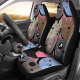 Cute cat faces Car Seat Cover
