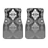 Black and White Treaty Front Car Mats (Set Of 2)