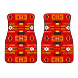 Seven Tribes Red Front Car Mats (Set Of 2)