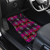 Black Fire Pink and Red Front Car Mats (Set Of 2)