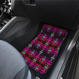 Black Fire Pink and Red Front Car Mats (Set Of 2)