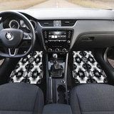 Black and White Sage Front And Back Car Mats (Set Of 4)