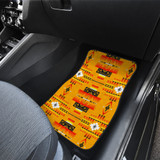 Seven Tribes Orange Front And Back Car Mats (Set Of 4)