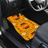 Seven Tribes Orange Front And Back Car Mats (Set Of 4)
