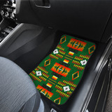 Seven Tribes Green Front And Back Car Mats (Set Of 4)
