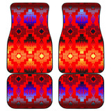 Seven Tribes Horizon Red Front And Back Car Mats (Set Of 4)