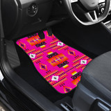 Seven Tribes Pink Front And Back Car Mats (Set Of 4)