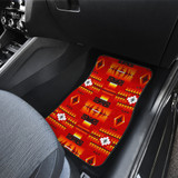 Seven Tribes Red Front And Back Car Mats (Set Of 4)