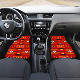 Seven Tribes Red Front And Back Car Mats (Set Of 4)