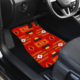 Seven Tribes Red Front And Back Car Mats (Set Of 4)